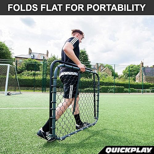 Miniatura 4 de QuickPlay PRO Rebounder - Entrenador multideportivo de ángulo ajustable disponible en 3 x 3 pies y 5 x 5 pies  Rebotador de fútbol o béisbol y