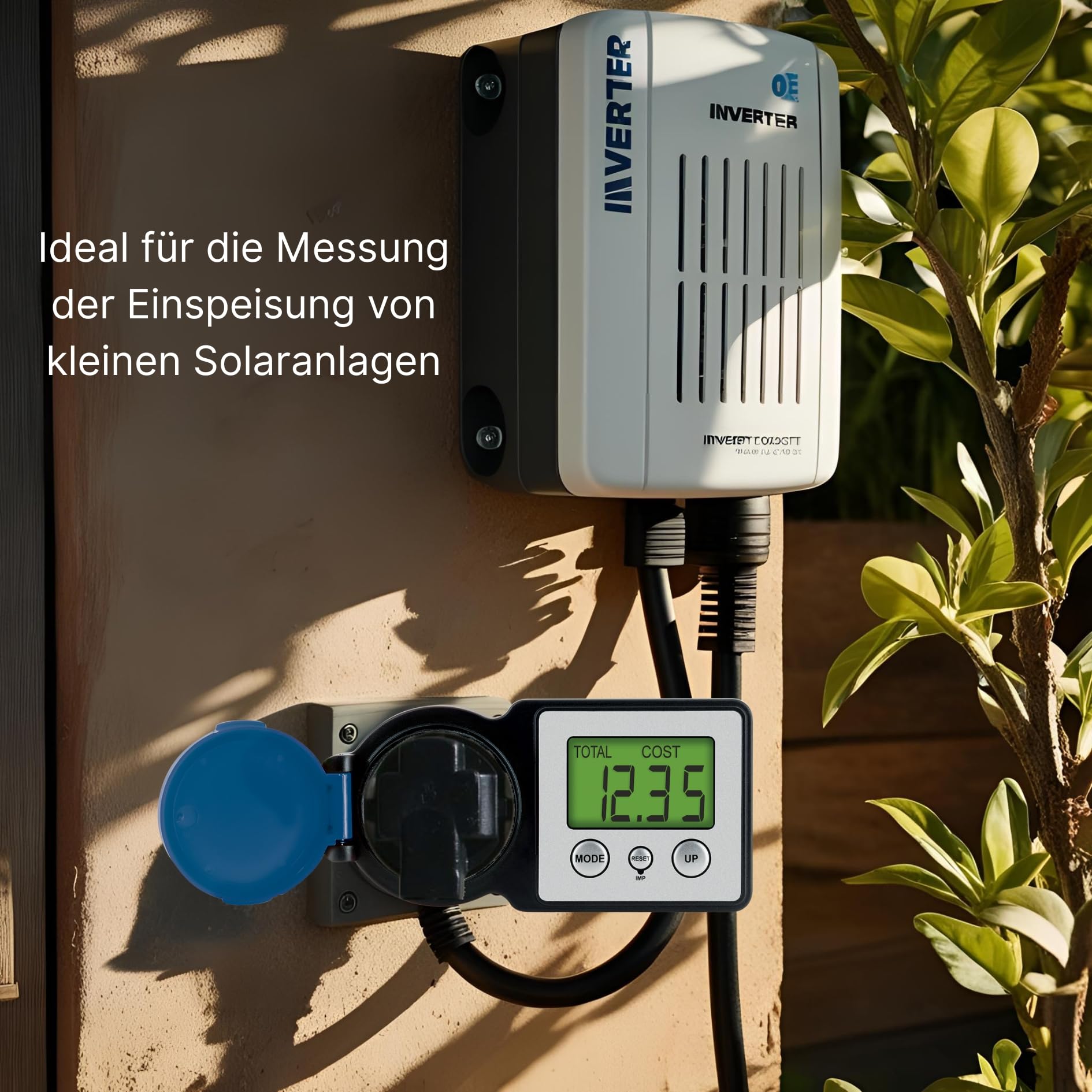 SCHWAIGER miernik kosztów energii i urządzenie pomiarowe wprowadzania do sieci I Nadaje się do użytku na zewnątrz i podświetlany I Licznik prądu do gniazdka I Urządzenie pomiarowe do określania