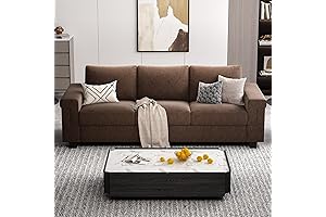 Fadware Dark Brown 90" 3-Seater Sofa: Unparalleled Comfort and Style