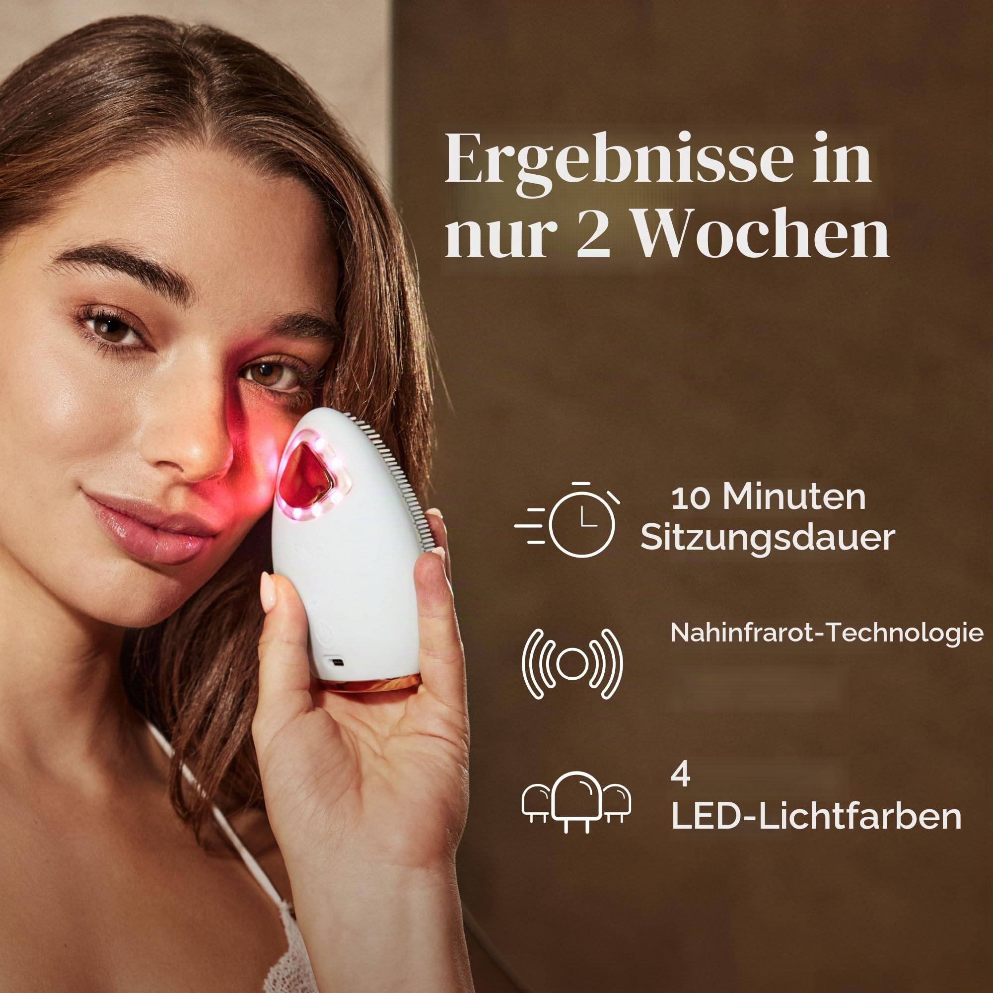Silk'n Gesichtsreinigungsbürste I Bright Lux I Skincare für ausgeglichene Haut I 4-in-1-Gesichtsbürste mit Infrarot-Technologie, blau
