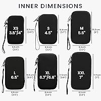 Vista 6 de kwmobile Funda de neopreno para smartphone talla XL - 6.7/6.8 pulgadas - Funda protectora para teléfono - Tarjeta de tarot azul oscuro/amarillo/negro