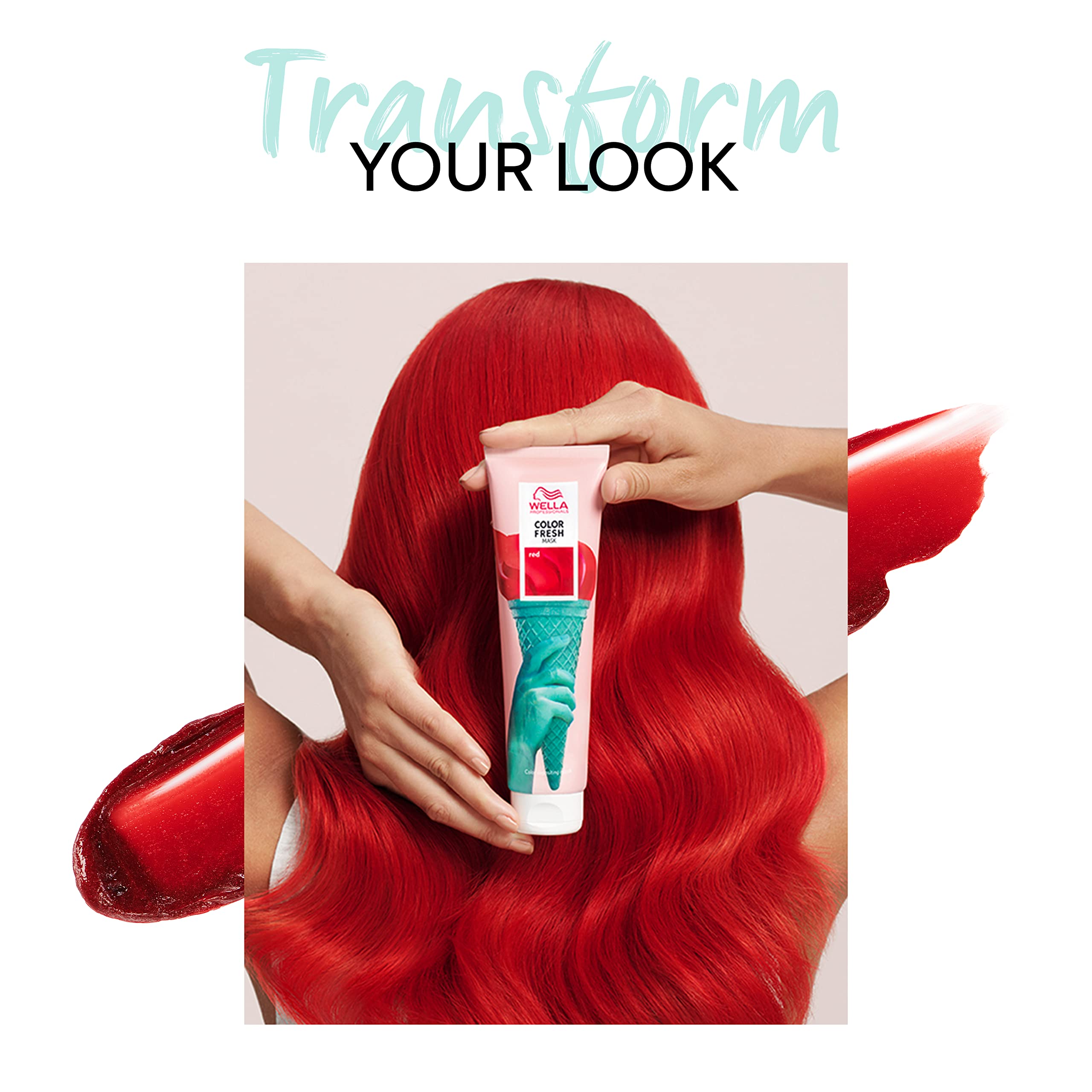 Wella Color Fresh Mask, Lebendige Farbtöne, temporäre Farbe, beschädigungsfrei, rot