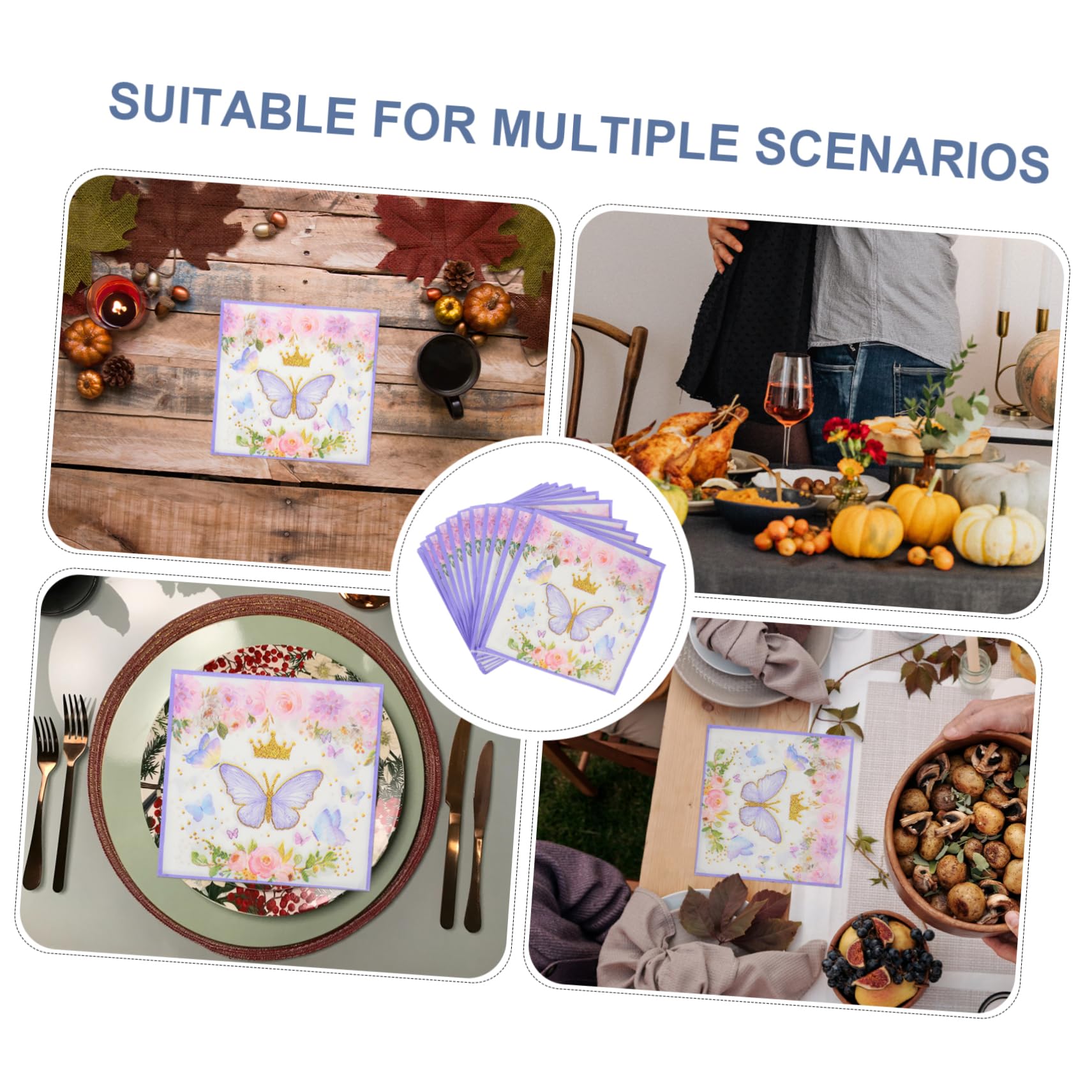 BESTYASH 5 Series Servilleta Vistoso Fiesta Decoración Servilletas Decorativas Navideñas Servilletas Servilleta Decorativa De Cena Papel 100 Piezas*5