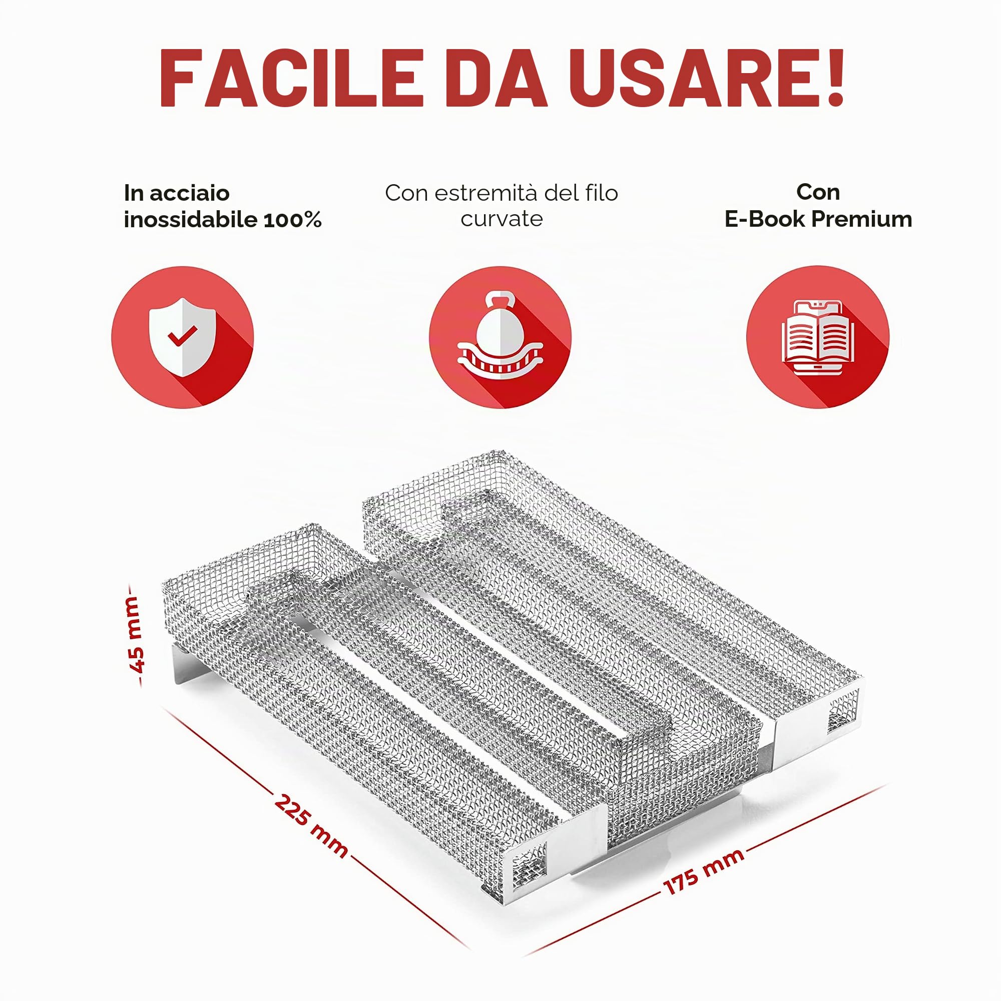 Generatore di affumicatura a freddo – Premium Sparbrand in acciaio inox con eBook per un risultato di affumicatura molto particolare – Generatore di fumo freddo di alta qualità ideale per barbecue