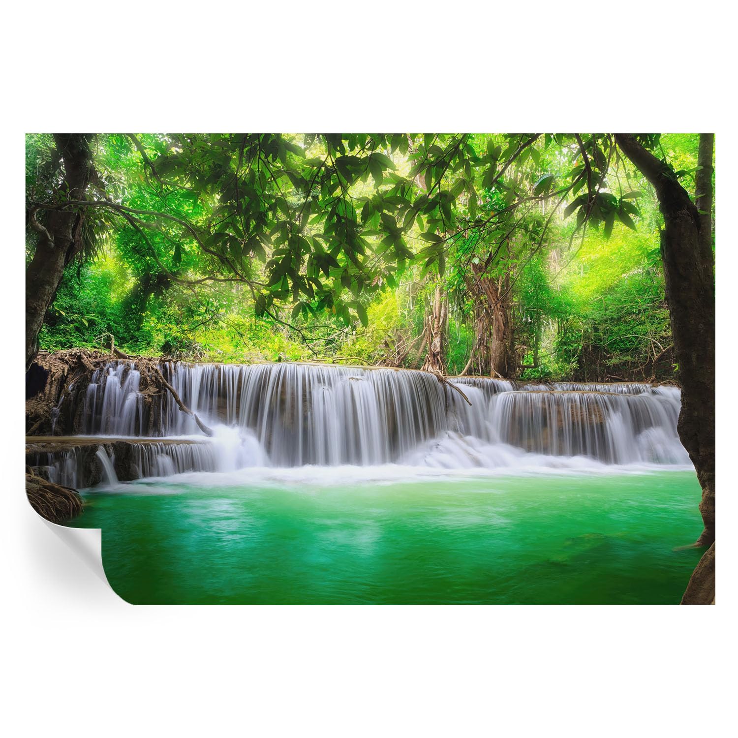 Estampados de cascada en papel pintado autoadhesivo lavable de fácil colocación 1