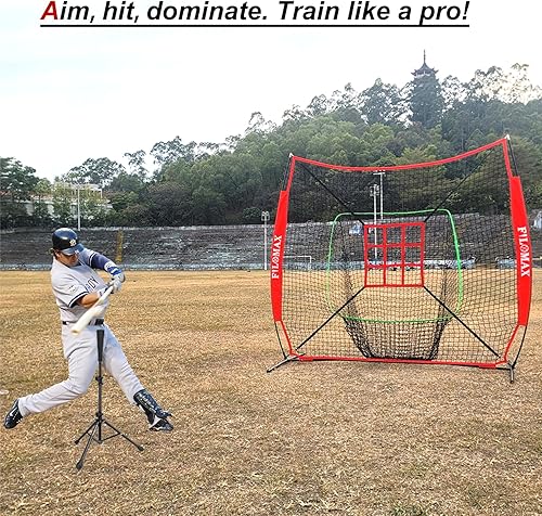 Miniatura 7 de Red de reemplazo de 7x7 pies para béisbol y sóftbol (solo red, sin marco) - Red sin nudos resistente con objetivo de 9 cuadrículas y bolsa de