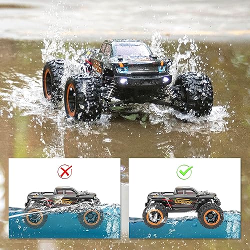 Miniatura 4 de HAIBOXING Coche de control remoto 16889, escala 1:16, 2.4 GHz, autos RC 4x4, camiones todoterreno RTR a prueba de agua, 36 KM/H, juguetes para niños