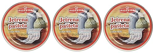 Podravka Jetrena Pasteta Paté de Hígado Producto de Croacia Pack de 3