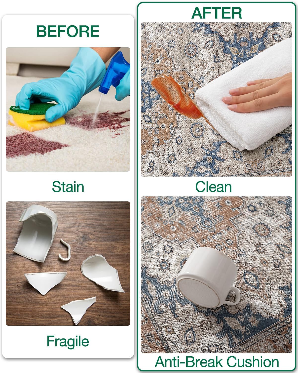 LUMI Kitchen Mat Anti Fatigue Cushioned, Memory Foam Padded Standing Rug Washable, Non Slip Comfort Floor Runner for Home, Sink, Laundry, Office, 24"x87", Terracotta