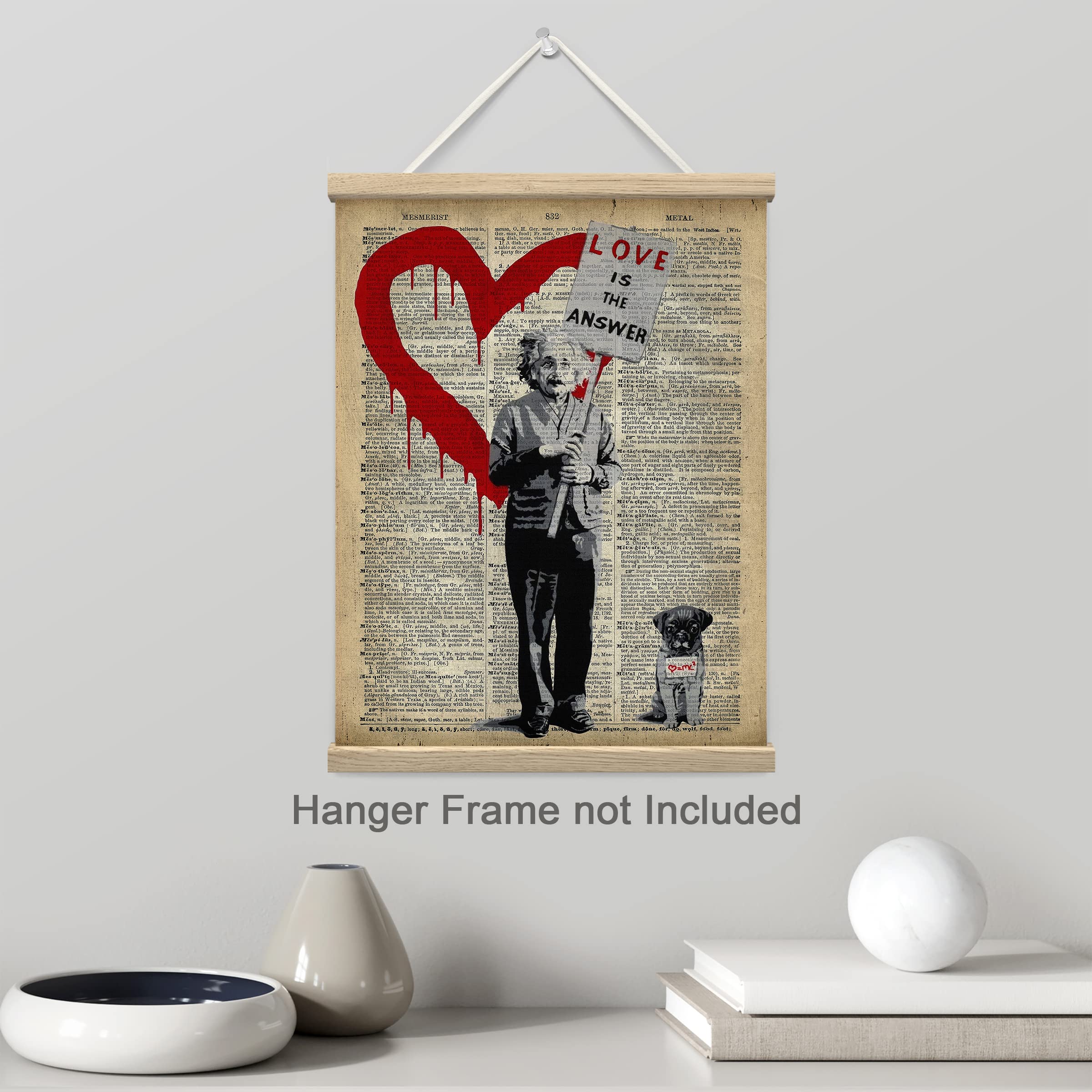 絵画 Love again 4 Amazon.com: SIGNWIN Adhesive Canvas Poster Love is The Answer