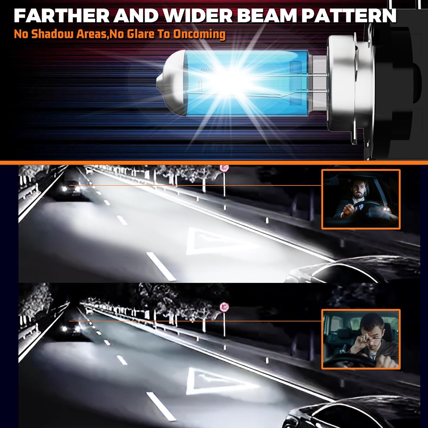 Headlight Bulbs Compatible With Kia Rio 2012-2017,H11B Low Beam Halogen Light Bulb Combo,Super Bright 6000K White,Plug and Play,Pack of 2