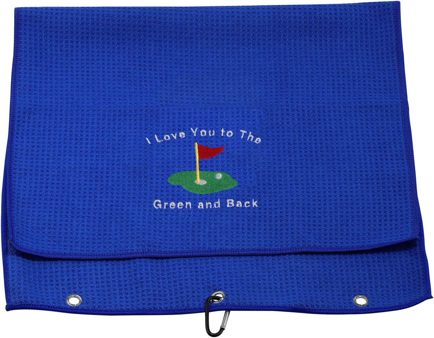 review Embroidered Golf Towel Gift Golf Lover Gift I Love You to The Green and Back Golf Towel with Clip Valentine's Day Gifts (Green and Back)