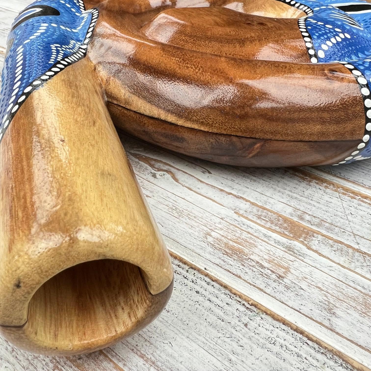 Thorness Unique Bali Sugar Wood Didgeridoo: Handcrafted with Individual Pattern Decoration