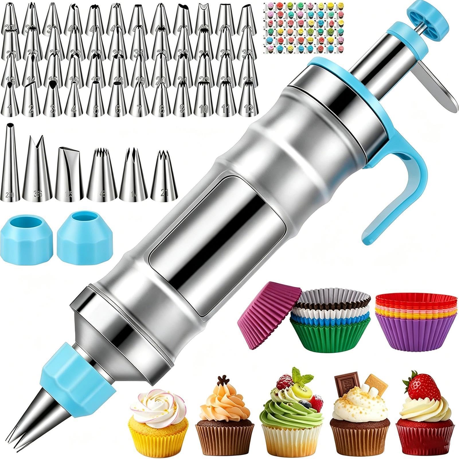 Kit Manga Pastelera para Glaseado Dispensador de Relleno Crema para | Herramienta Dispensadora de Crema para Postres, Tartas, Galletas, Chocolate, , Cumpleaños y Días Festivos