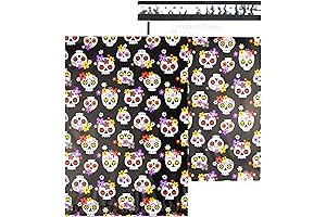Sugar Skulls Fall Poly Mailers 10x13 for Memorable Halloween Shipping