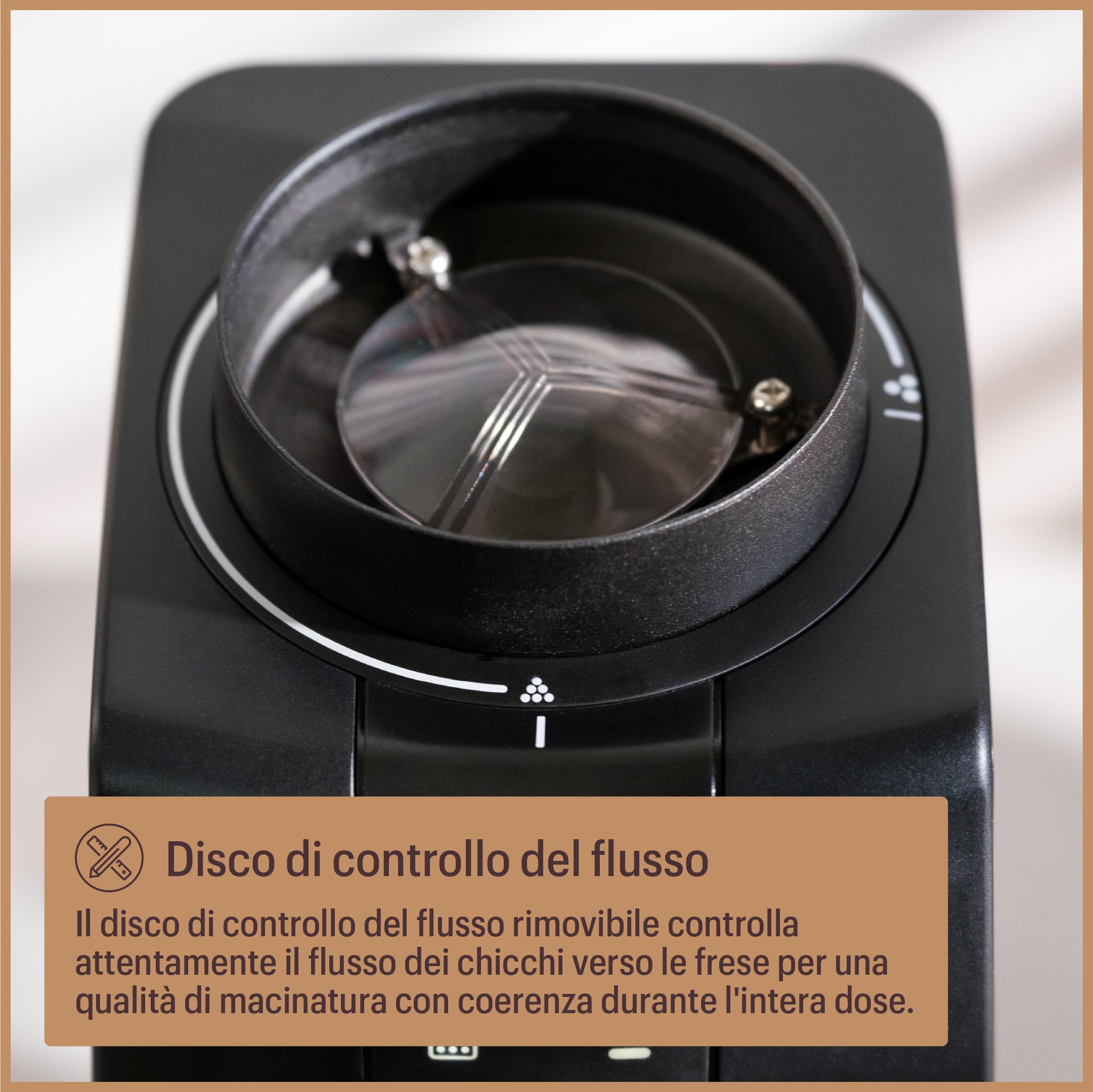 Baratza - Macinacaffè Encore ESP Pro - Regolazione continua, Disco di controllo del flusso, Tecnologia antistatica, Due modalità di dosaggio - Tramoggia 300 g, Macine coniche 40 mm, Facile da pulire