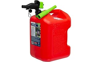 Scepter 5 Gallon Red Gas Can With SmartControl Spout And Funnel