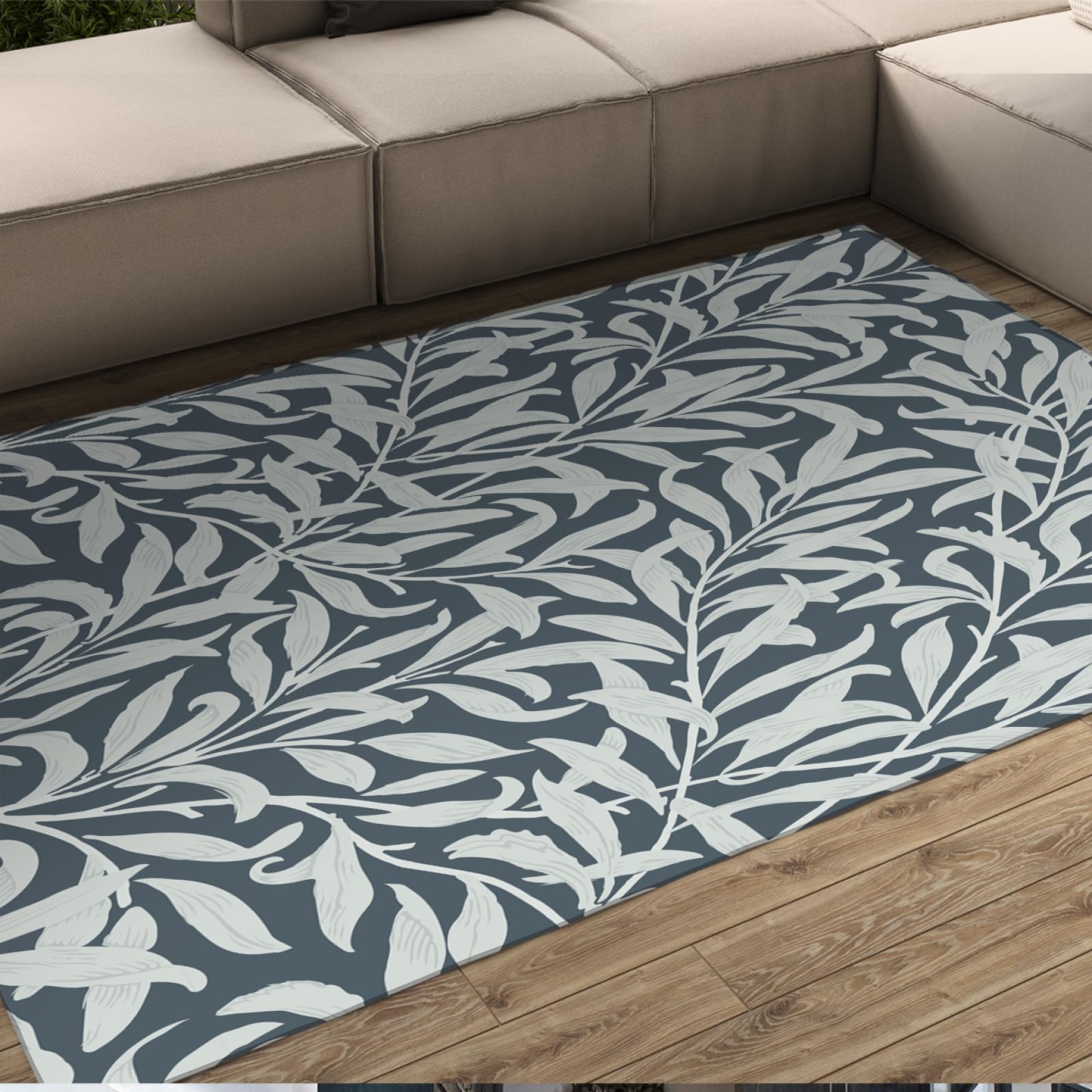 Tapis William Morris rétro pour sublimer une entrée de maison accueillante