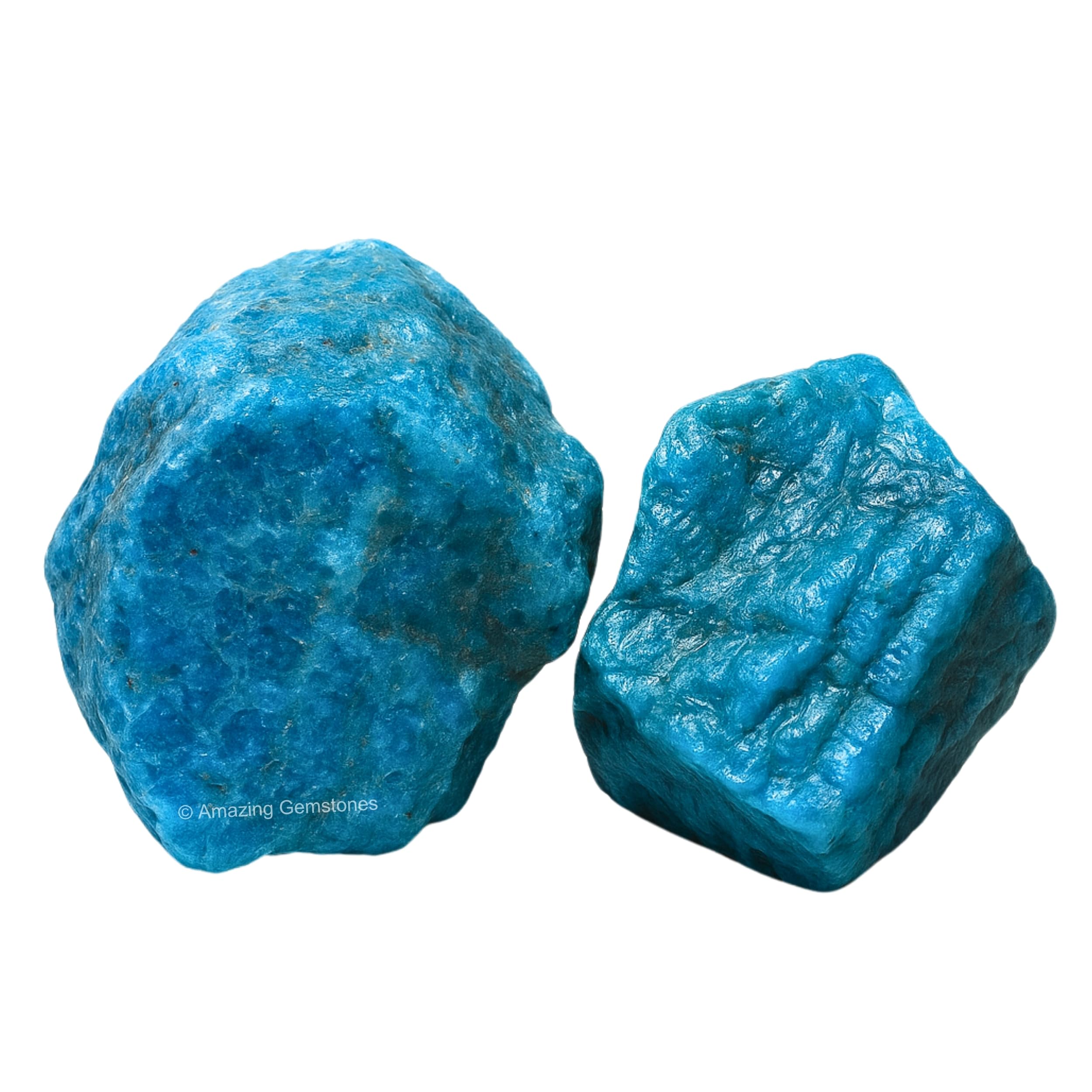 Apatite Crystals and Healing Stones, 2 Piece Raw | Certified Healing Crystal Rough Rocks For Tumbling and DIY Projects Gifts - Positive Energy, Chakra Healing, Meditation