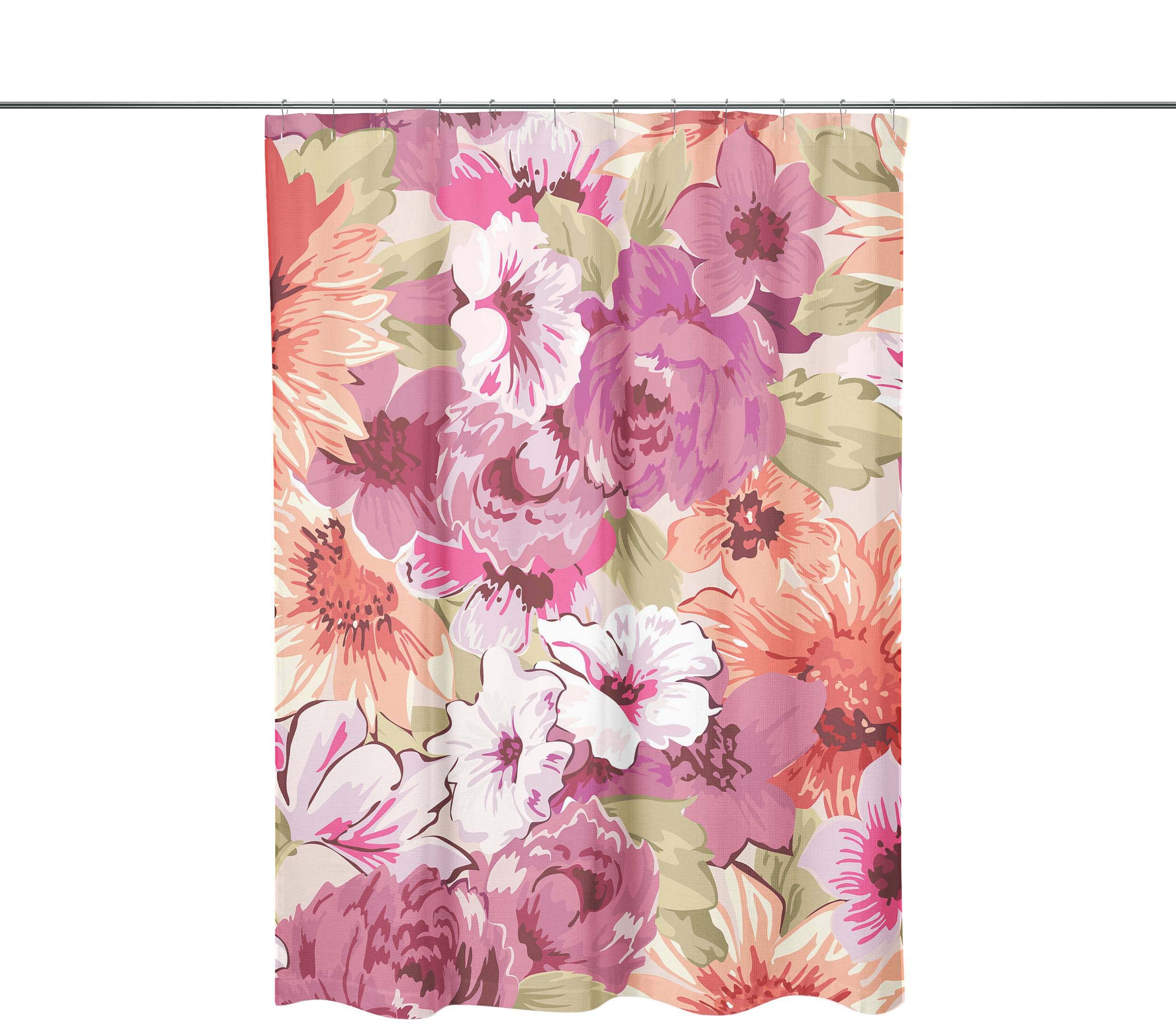 Bonamaison Shower Curtain, Polyester, Multicolor, 150x200