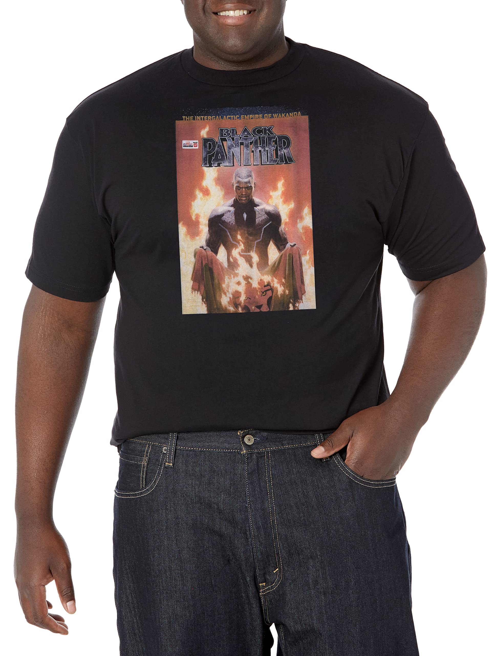 Marvel Black Panther Fire Oct18 Camiseta Hombre