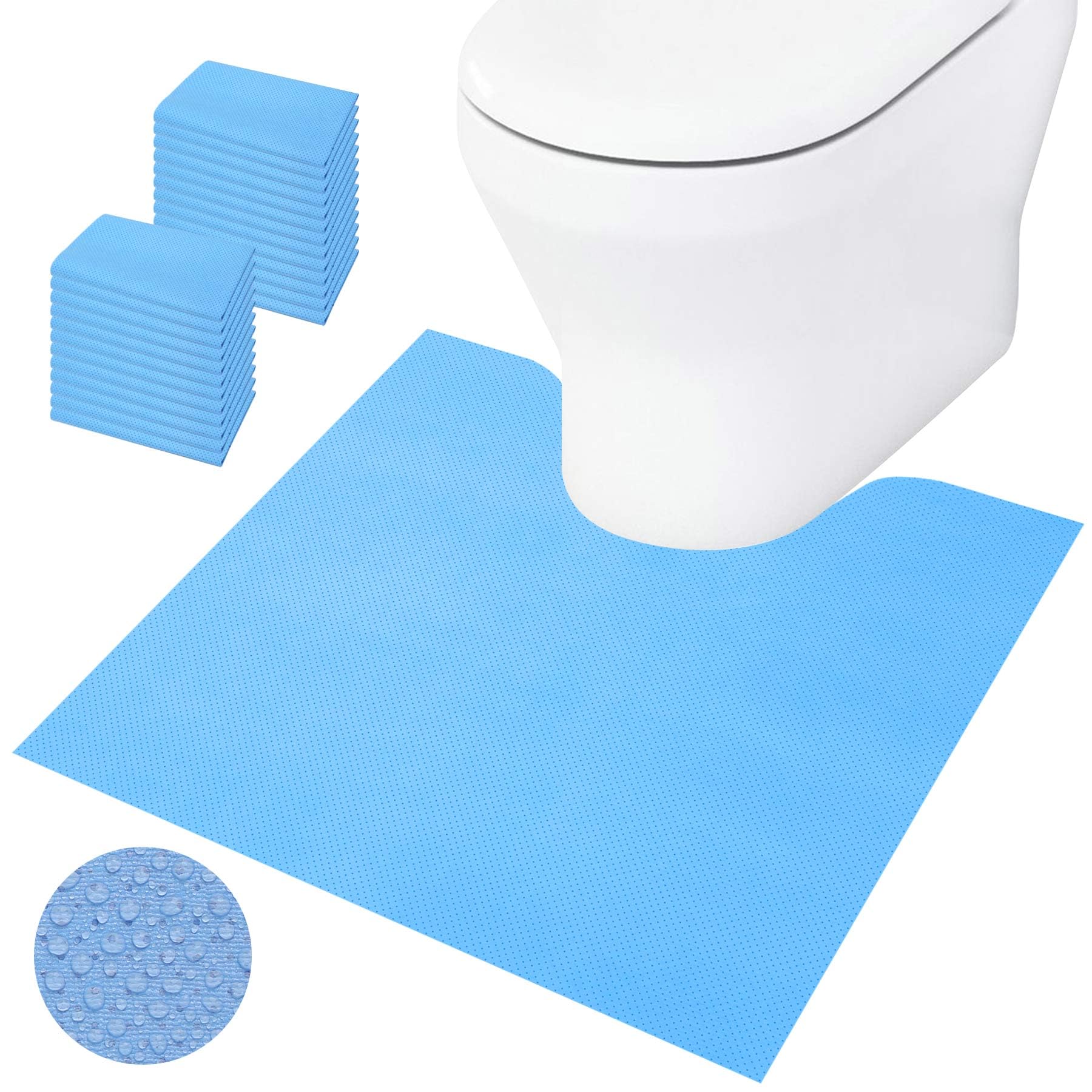 BREENHILL 25 Pack Disposable Toilet Mats for a Hygienic & Stress-Free Everyday Home Bathroom Experience,Toilet Floor Protector from Urine,Disposable Toilet Floor Mat for Urine