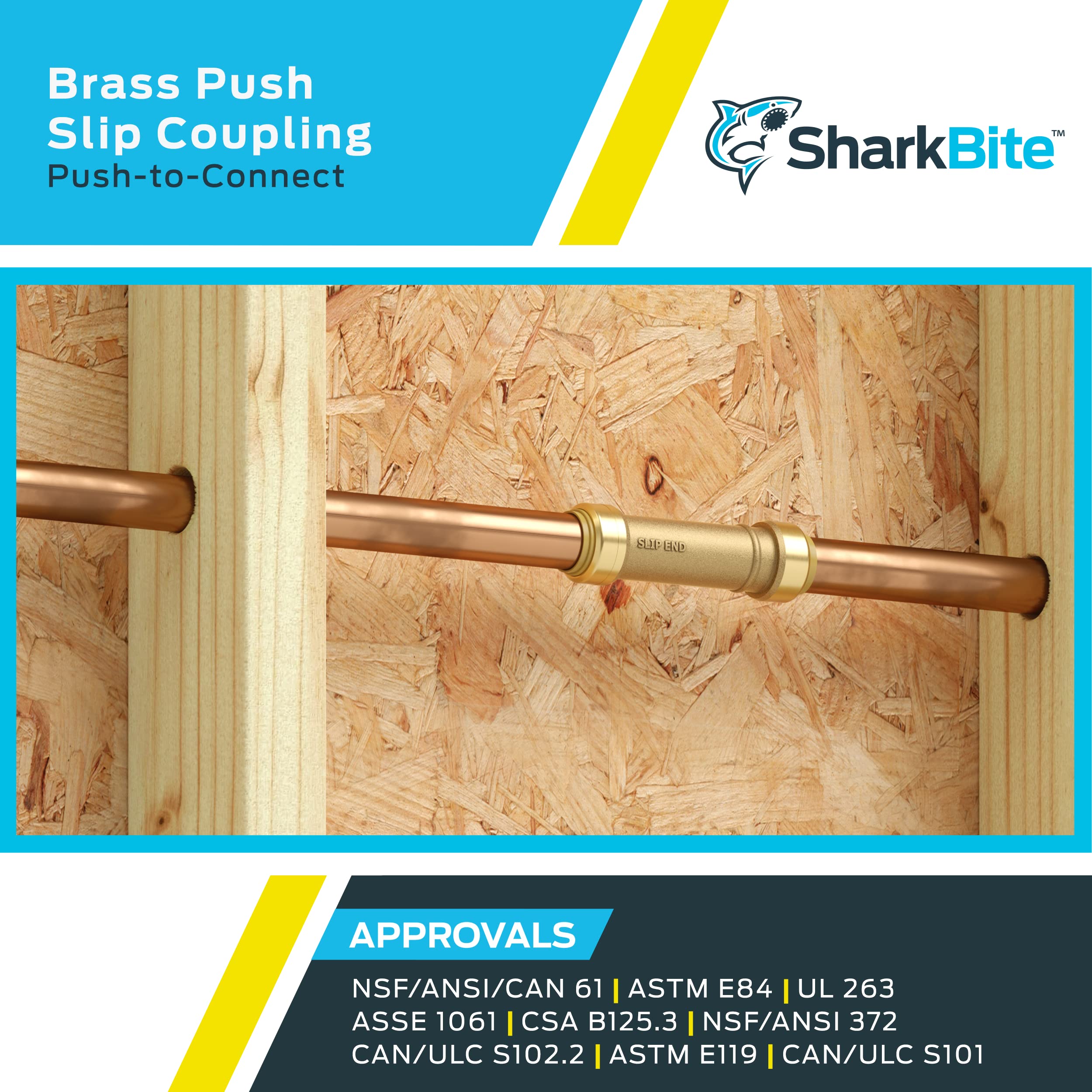 SharkBite U3008LF 1/2 Zoll Schlauchkupplung, 3 Stück