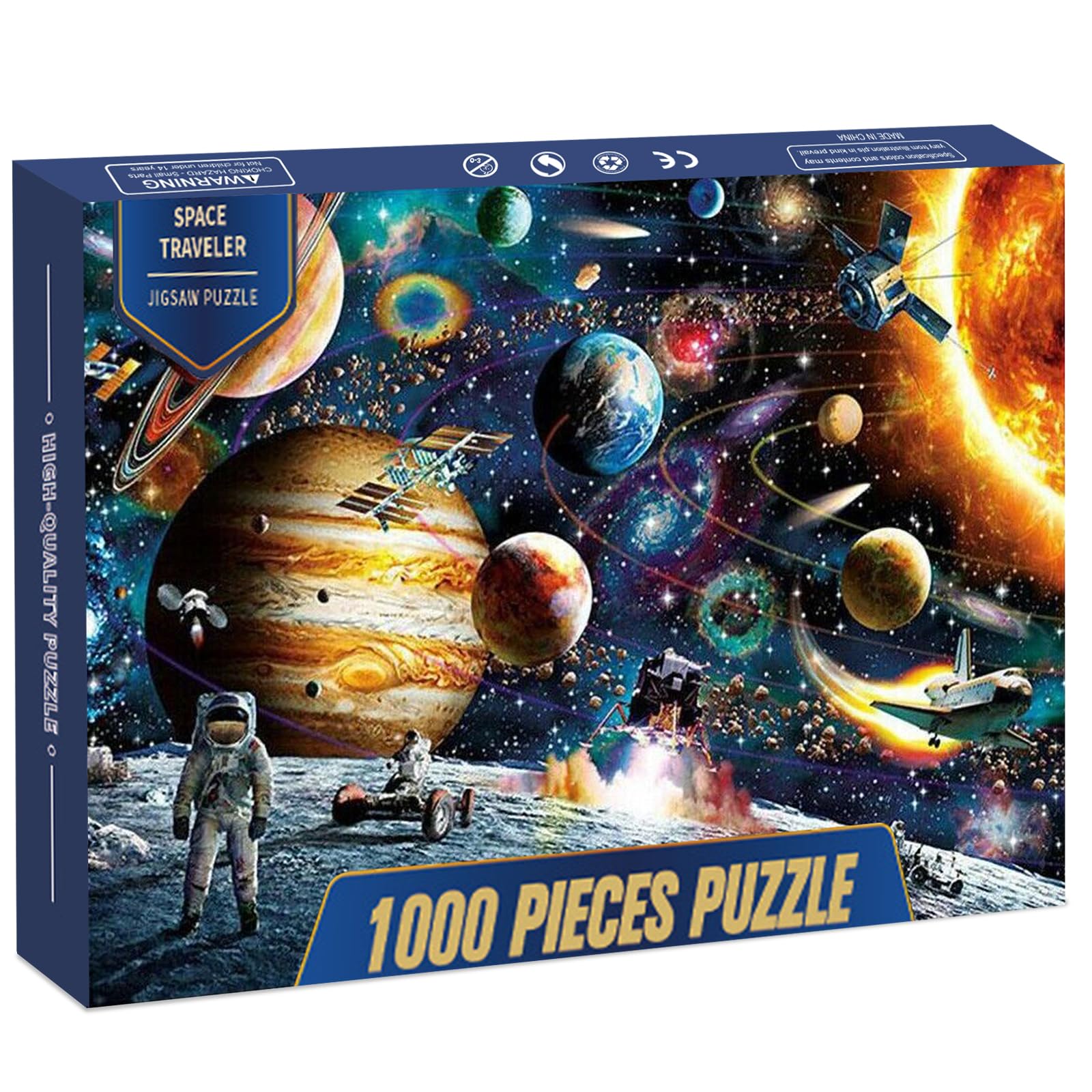 Boloshine 1000 Piece Jigsaw Puzzles for Adults Sustainable Puzzle for Teenagers Gifts Classic Brain Challenge Jigsaw Puzzle - Image 2