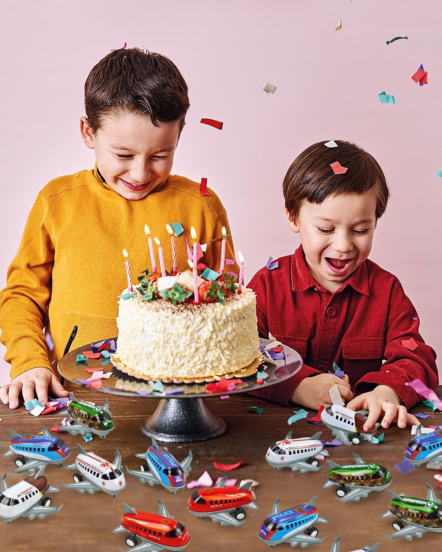 18 aviones de juguete, mini juguetes para niños de 3 a 5 años de edad, regalos de fiesta de aviones, premios de caja del tesoro, rellenos de bolsas de regalos, juguetes de avión para niños 6