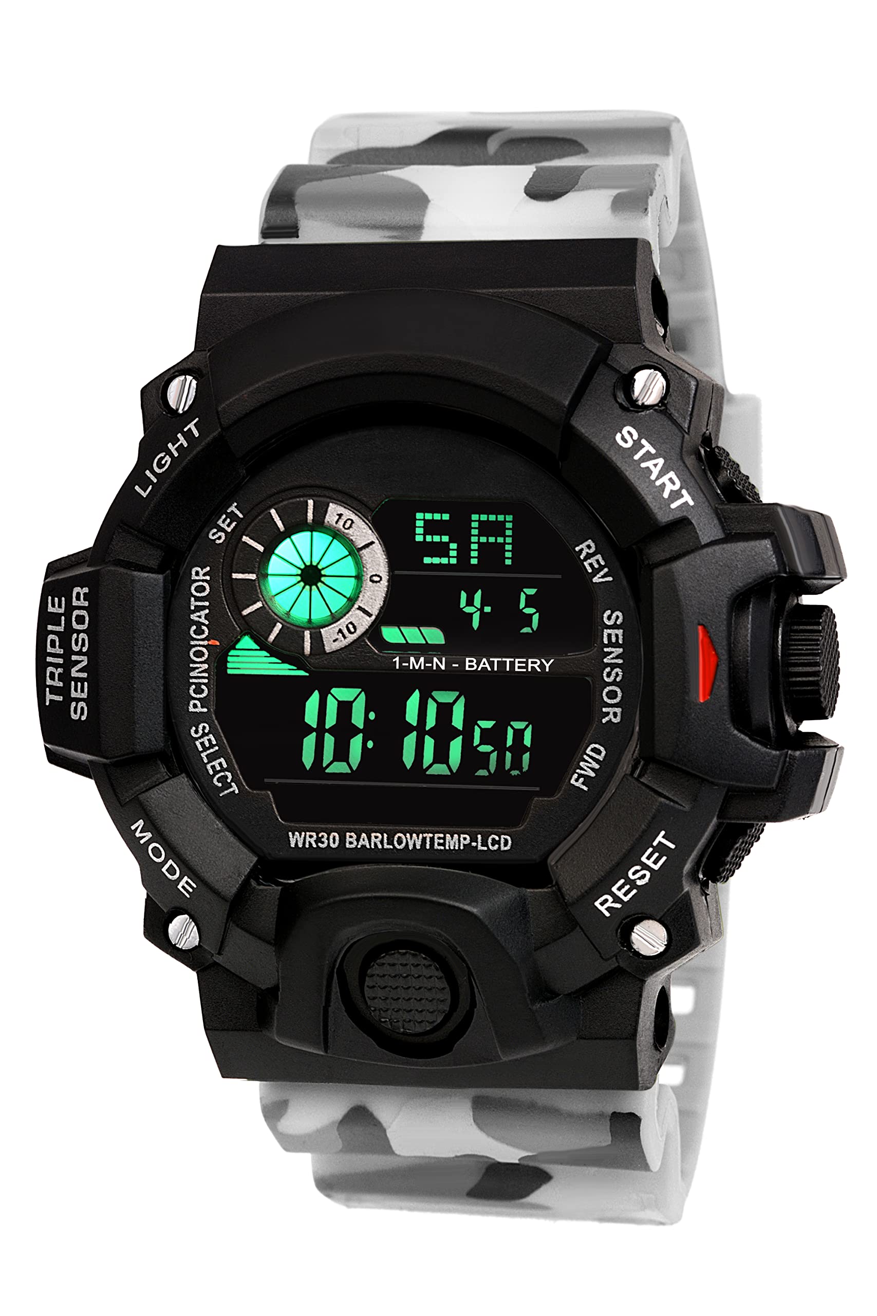 CAVATTI Sports Multi Functional Fashion Analog-Digital Mens & Boys Watch -CV105 (Multicolored Dial) (Army-White) (B09LMB78N9) Amazon Price History, Amazon Price Tracker