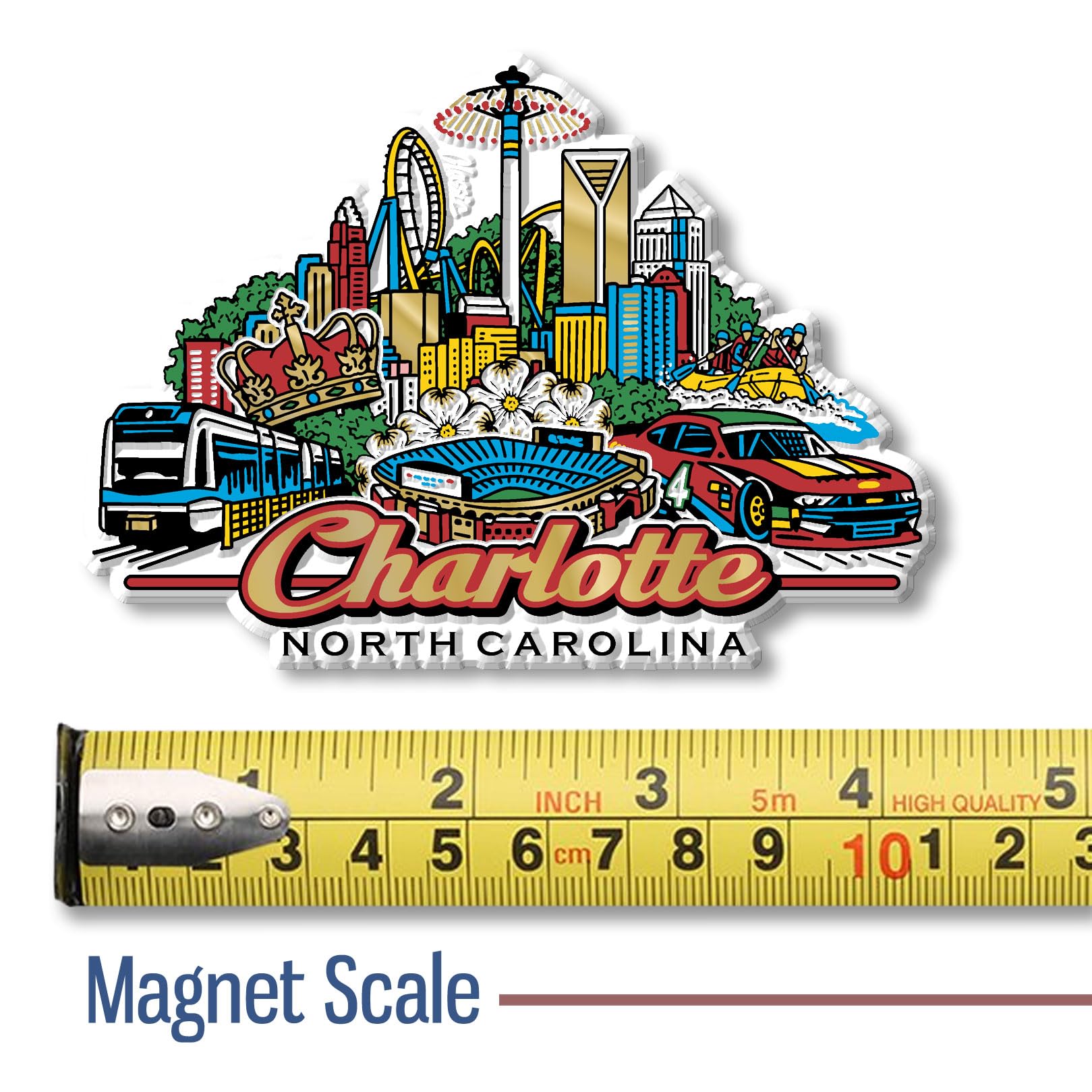 Amazon.com: Charlotte City Magnet by Classic Magnets, 3D Rubber