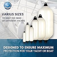 Vista 2 de Dan-Fender Guardabarros de barco resistente – Parachoques para barcos – Fuerte y flexible para todo tipo de clima, accesorio de barco