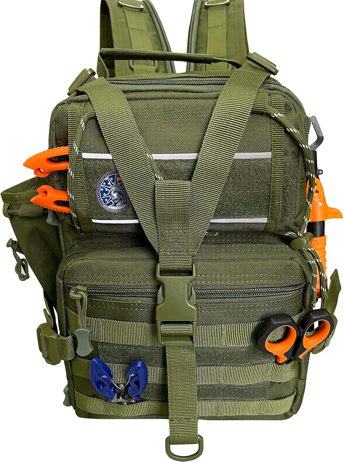 JPY Fishing Tackle Backpack with Rod Holder, Waterproof Military Tactical Backpack Fishing Gear Bag Shoulder Storage Sling Bag for Outdoor Fish (Green) JPY Fishing Tackle Backpack with Rod Holder, Waterproof Military Tactical Backpack Fishing Gear Bag Shoulder Storage Sling Bag for Outdoor Fish (Green)