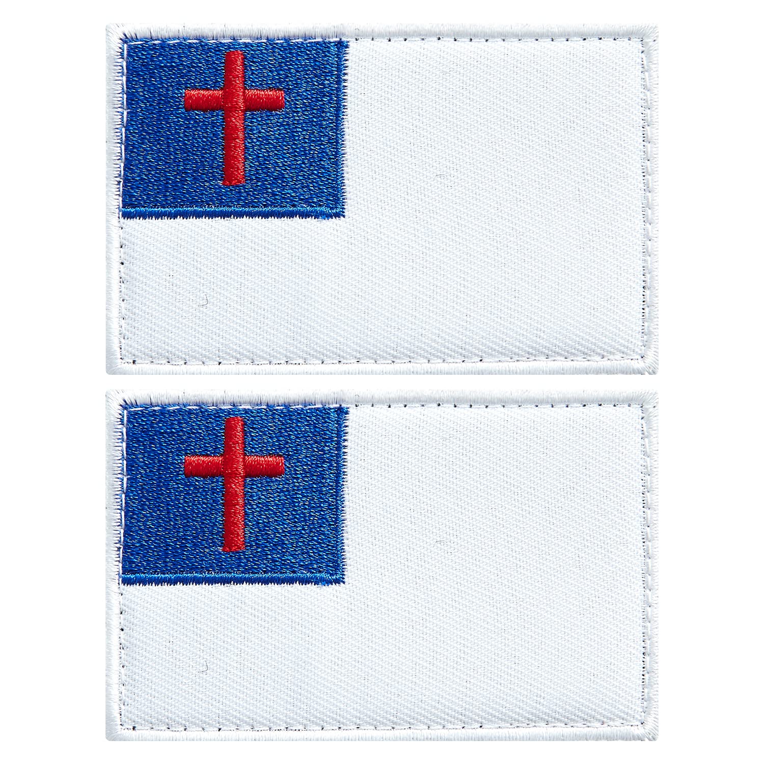 stidsds 2 Pack American US Christian Flag Patch USA Christians Flags Embroidered Patches Religion and Belief Flags Military Tactical Patch for Clothes