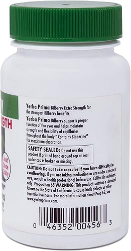 Miniatura 2 de Yerba Prima Arándano extra fuerte, 50 cápsulas  Máxima absorción, conveniente una píldora al día, fabricado en Estados Unidos, promueve la salud