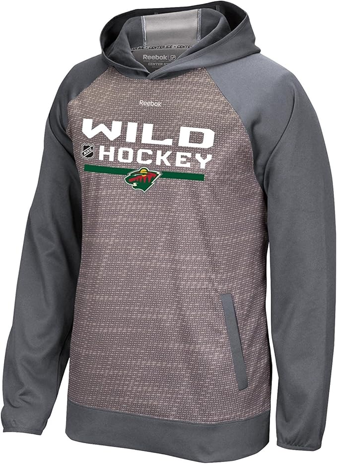 Amazon.com: Minnesota Wild Reebok Grey Center Ice Performance Pullover Youth Hoodie (X-Large 18/ 