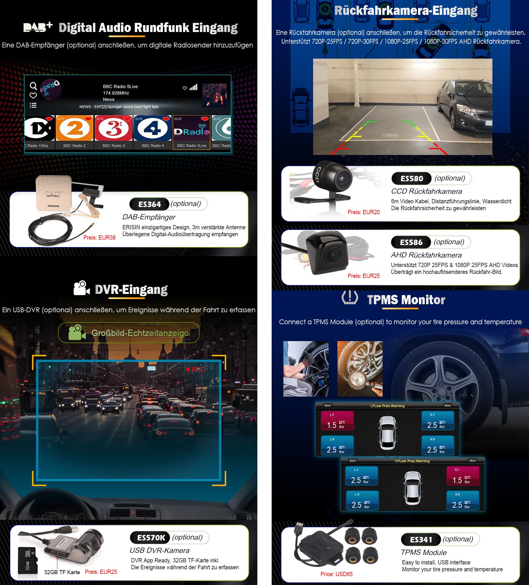 8,8" IPS Qualcomm 8-Kern Android 14 DAB+ Autoradio Für BMW 3er E90 E91 E92 E93 5er E60 E61 6er E63 E64 2005-2008 CCC GPS Navi CarPlay Android Auto WiFi Bluetooth 5.0 4GB+64GB DSP Canbus Idrive