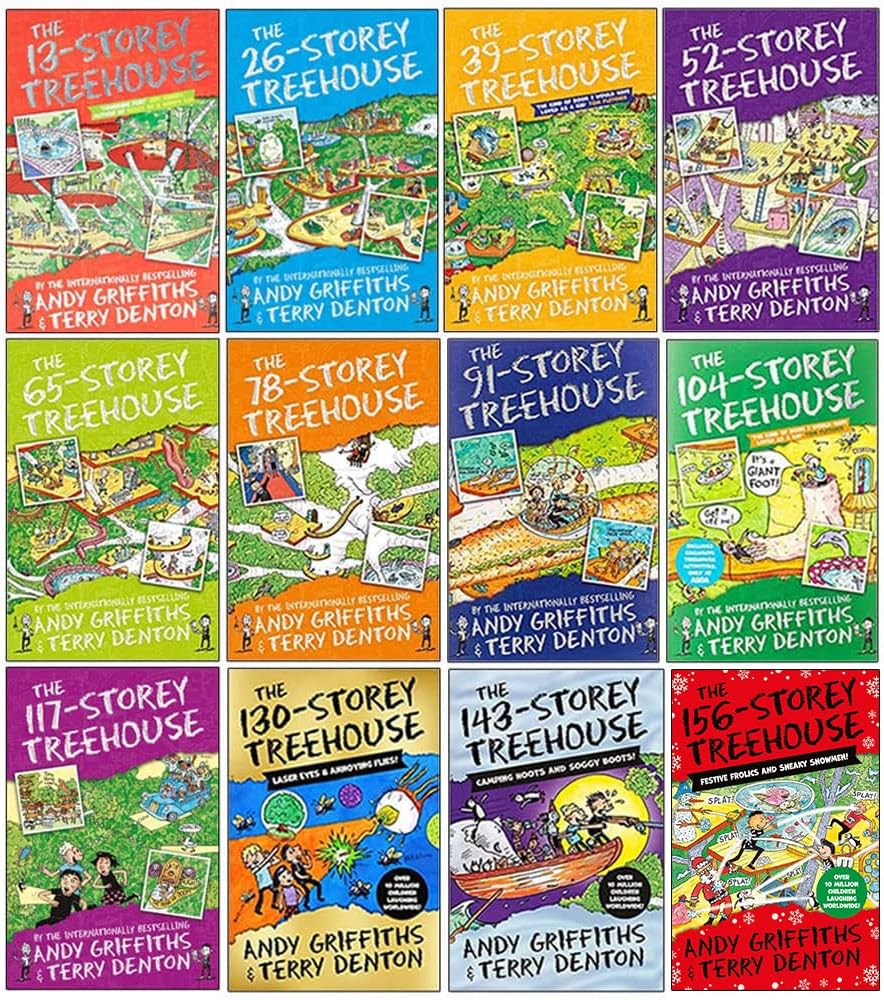The Treehouse Storey Series 12 Books Collection Set by Andy Griffiths & Terry Denton