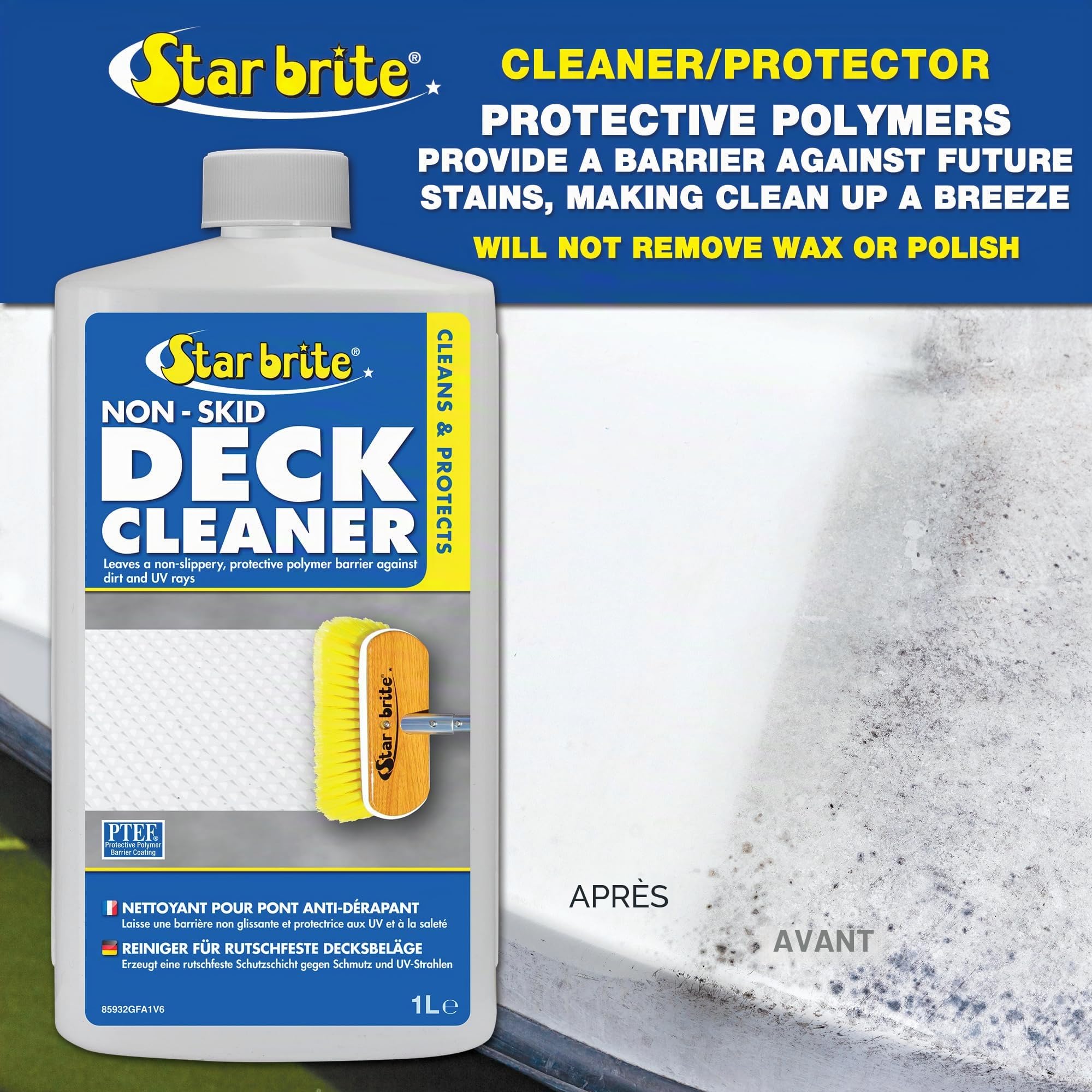 STAR BRITE Nettoyant et Protecteur pour Ponts Antidérapants - Nettoie la Saleté des Surfaces Antidérapantes et Protège des Futures Taches