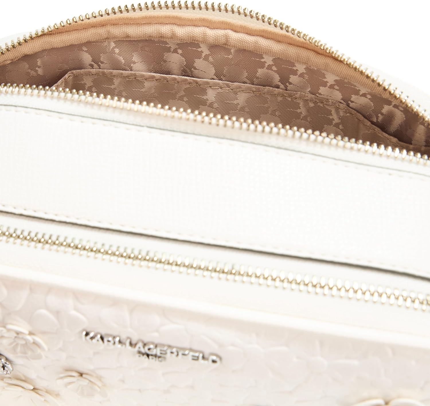 KARL LAGERFELD womens Maybelle Crossbody With Flower Embellishments - Image 4