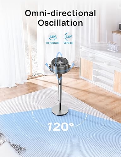Miniatura 4 de Dreo Ventilador de pie con control remoto, ventilador de torre para dormitorio, oscilantes, para interiores, con temporizador, modos, velocidades,