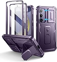 Vista 59 de Dexnor Funda para Samsung Galaxy S24 Plus con cubierta deslizante integrada para cámara, protector de pantalla y soporte, a prueba de golpes, funda