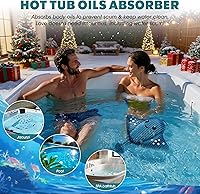 Vista 3 de Esponja Flotante Absorbente de Residuos de Tina de Hidromasaje Devilfish - Esponja Reutilizable Absorbente de Aceite y Residuos para Tina