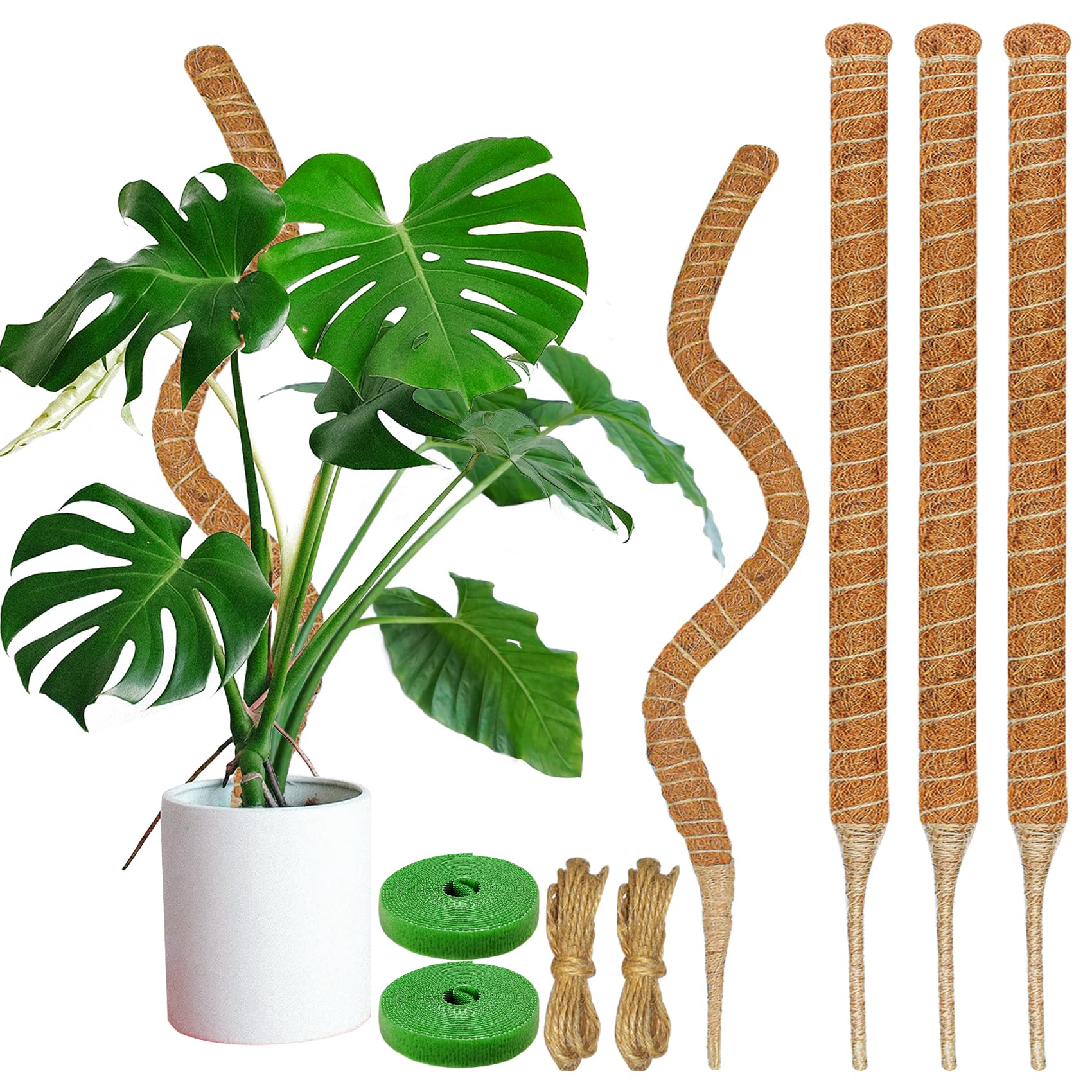 Dimpoo 4 Pack 26.8 inch Bendable Moss Pole