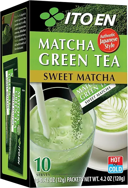 ITO EN Té Matcha Instantáneo - 10 Sobres de 12g | Bebida Cremosa y Energética
