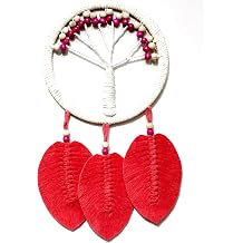 Mixperi Pomegranate Flower Color Leafy Tree of Life Macrame Wall Ornament
