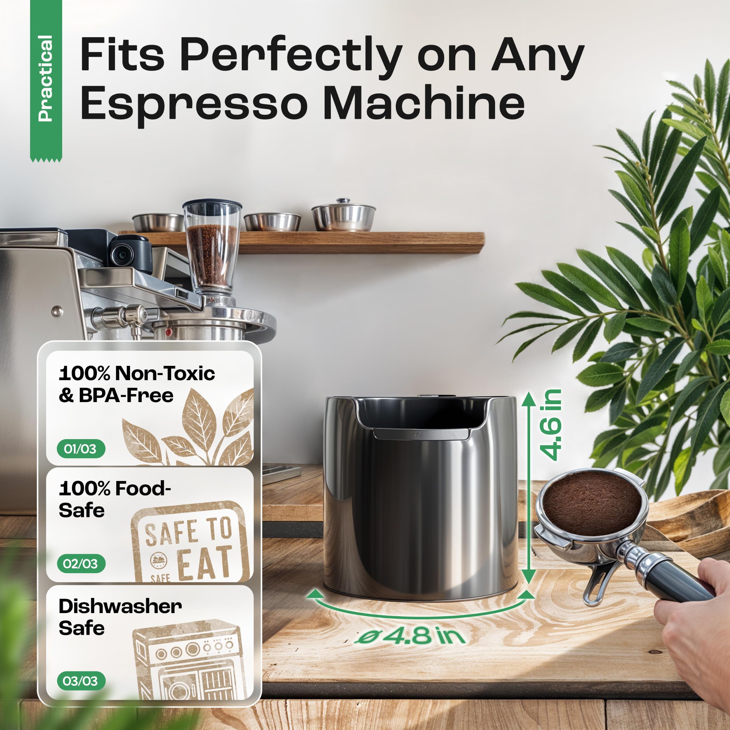 Amazon | NEW: Homeffect® Coffee Knock Box with Improved Handling