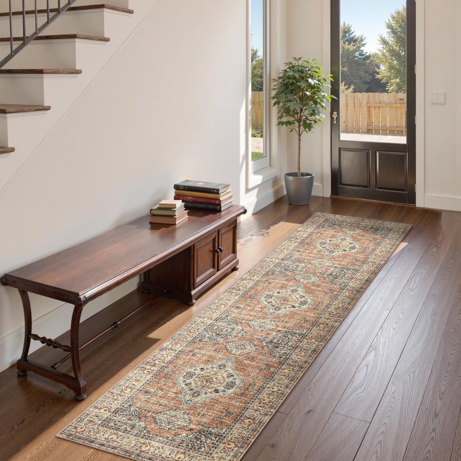 Restydon Kitchen Runner Rug Non Slip Washable 2.5x10, Soft