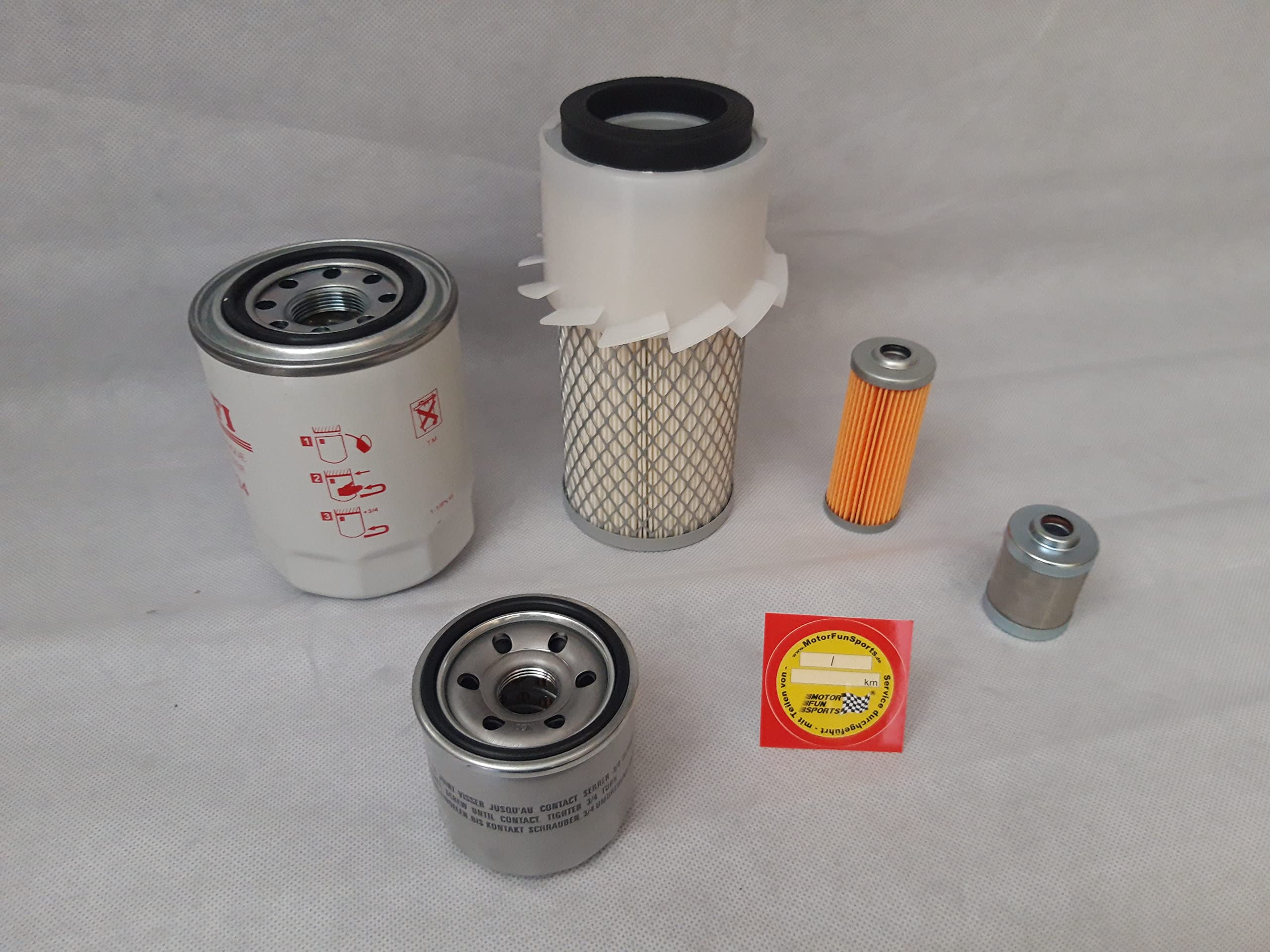 Set filtro (grande) compatibile con Kobelco SK015 con motore 3TNA72C filtro olio, filtro aria, filtro carburante, filtro idraulico