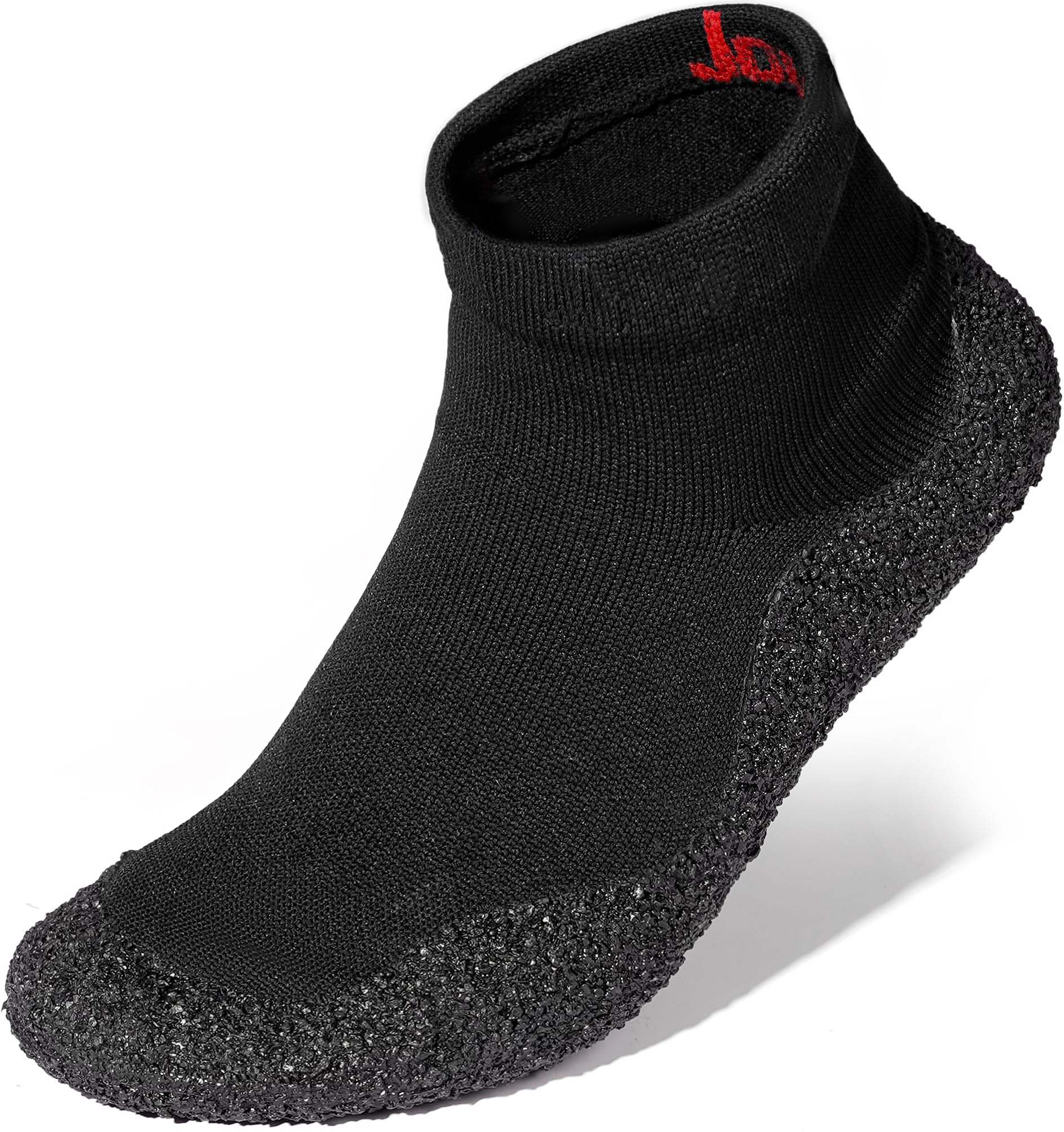 Joomra Barefoot Socks Shoes for Women Men Size 11 with Grippers Hunting Minimalist Sockshoes Water Footwear All Black